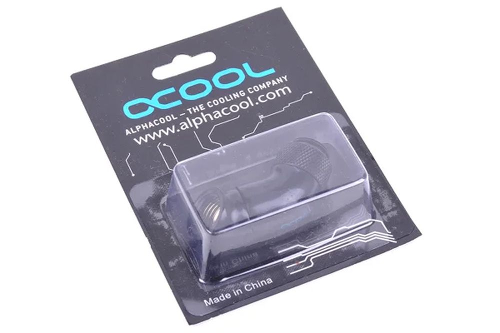 �ڥ����ȥ�å��ò��� ACool angle adapter double 45�� revolvable G1/4'' outer thread to G1/4'' inner thread - deep black