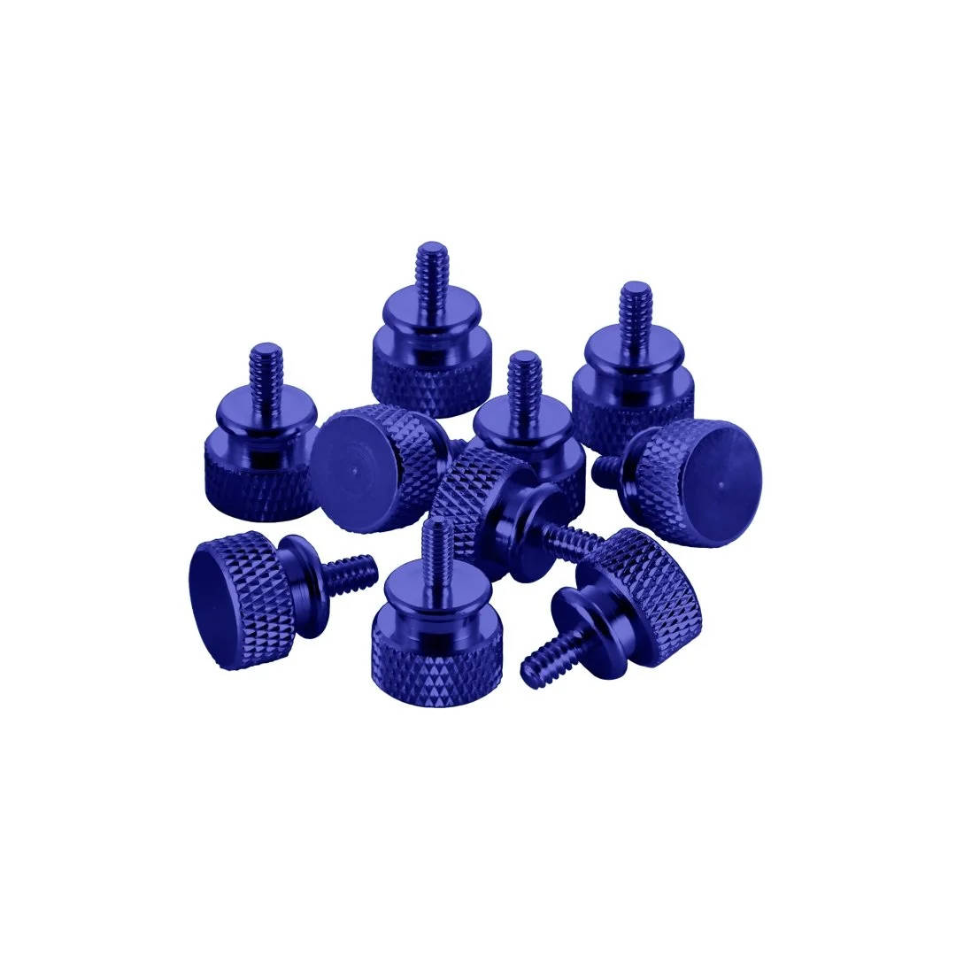 CableMod Anodized Aluminum Thumbscrews - UNC 6-32 - BLUE (CM-ATS-C632-10-B-R)