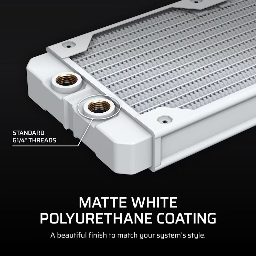 ��CORSAIR����������䥹�ڥ���륻���� 12/12��1/12���� CORSAIR Hydro X Series XR5 240 V2 Custom Cooling Radiator - White