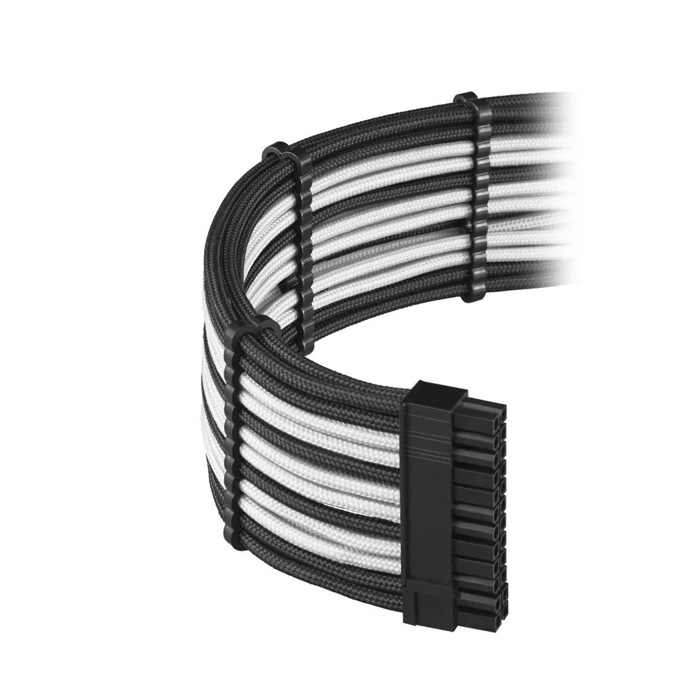 CableMod E-Series PRO ModFlex Cable Kit for EVGA G5 / G3 / G2 / P2 / T2 - BLACK / WHITE (CM-PEV2-FKIT-KKW-R)