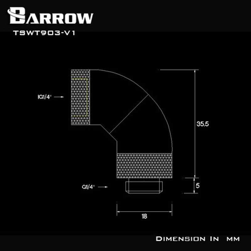 �ڥ����ȥ�å��ò��� Barrow 90-Degree Snake 3-way Rotary Adapter Black