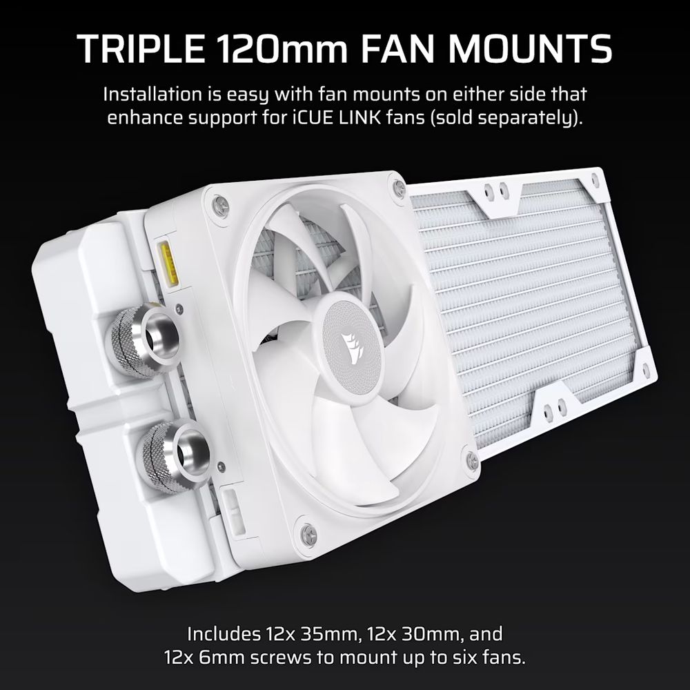 ��CORSAIR����������䥹�ڥ���륻���� 12/12��1/12���� CORSAIR Hydro X Series XR5 360 V2 Custom Cooling Radiator - White