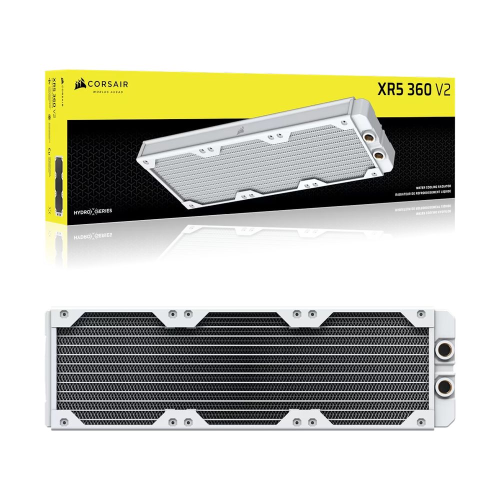 ��CORSAIR����������䥹�ڥ���륻���� 12/12��1/12���� CORSAIR Hydro X Series XR5 360 V2 Custom Cooling Radiator - White