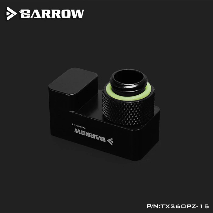 BARROW G1/4' 360��rotation offset adapter 15mm Black