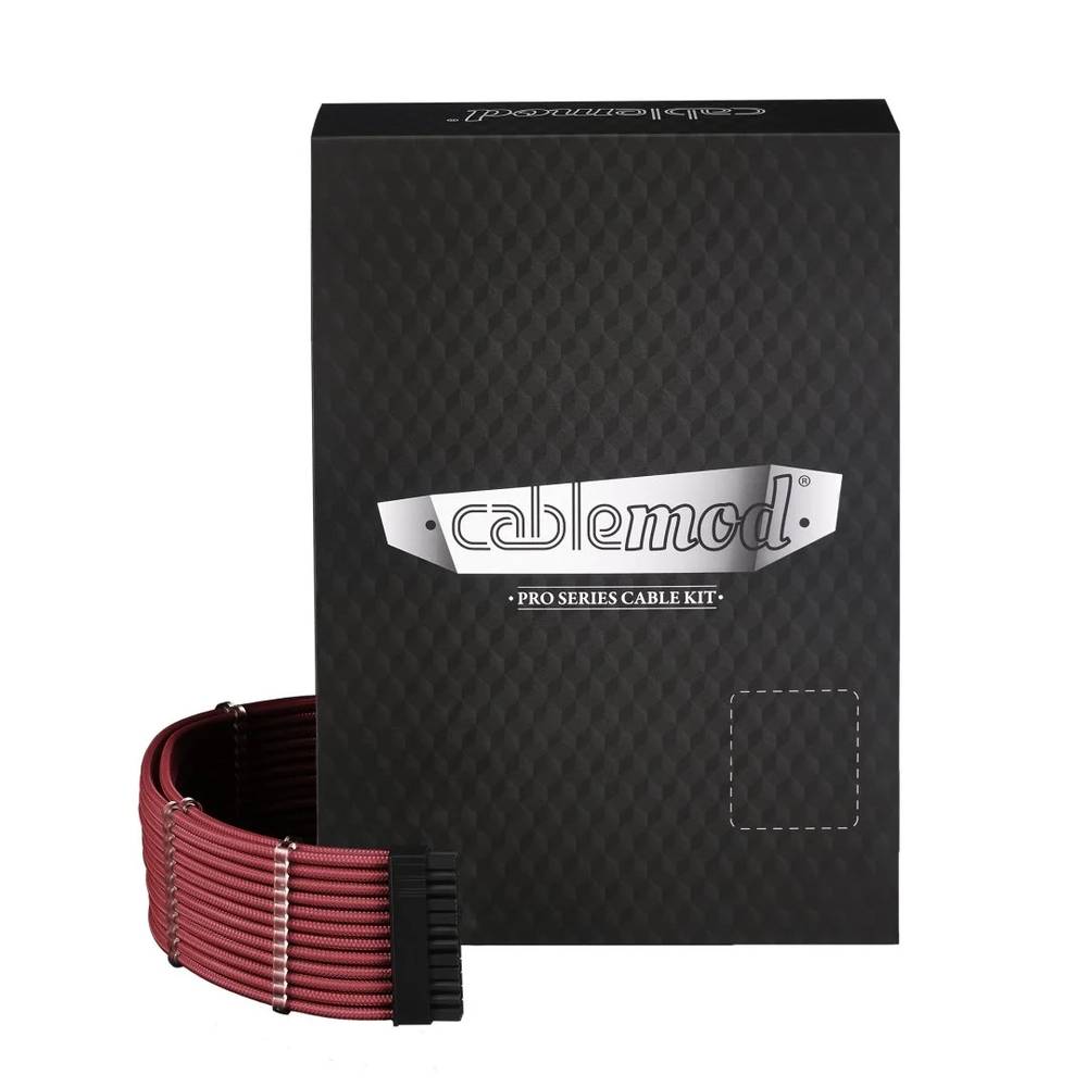 CableMod RT-Series PRO ModMesh Cable Kit for ASUS and Seasonic - BLOOD RED (CM-PRTS-FKIT-NKBR-R)