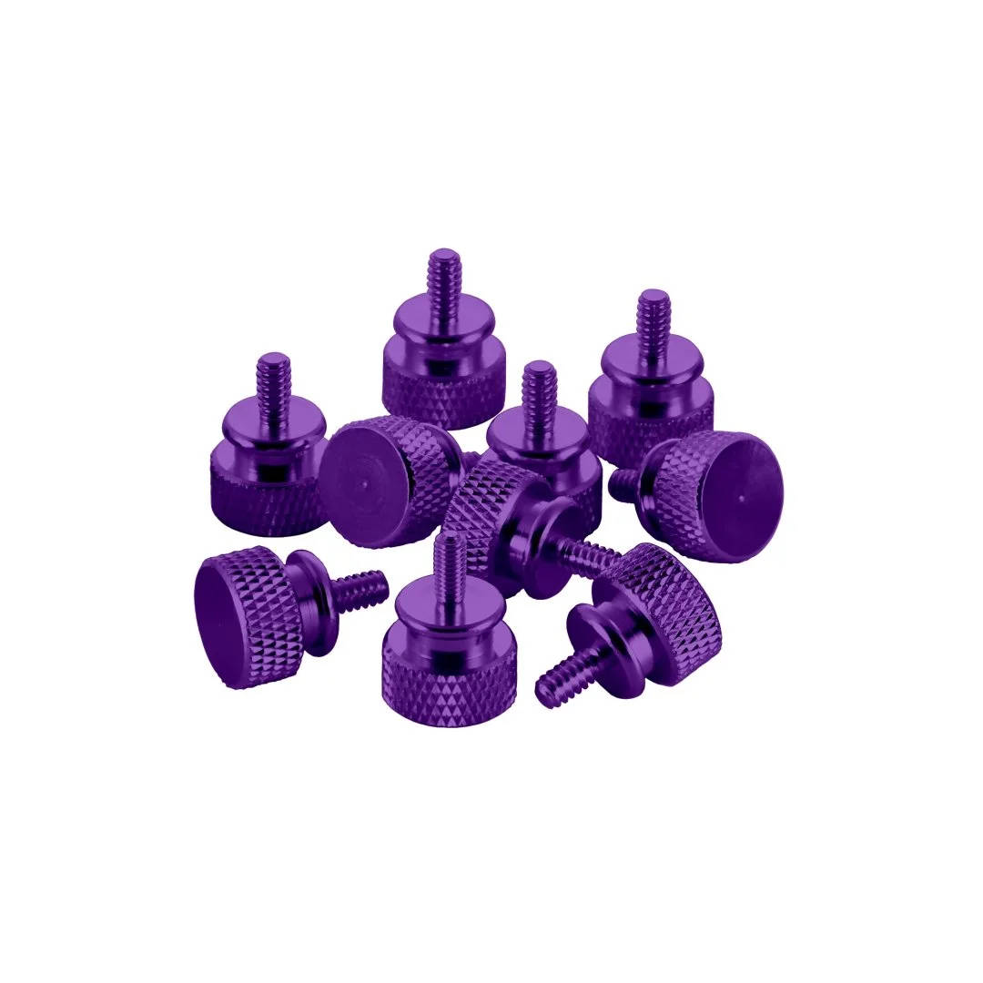 CableMod Anodized Aluminum Thumbscrews - UNC 6-32 - PURPLE (CM-ATS-C632-10-P-R)