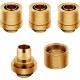 CORSAIR Hydro X Series XF Compression 10/13mm (3/8" / 1/2") ID/OD Fitting Four Pack - Gold