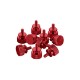 CableMod Anodized Aluminum Thumbscrews - UNC 6-32 - RED (CM-ATS-C632-10-R-R)