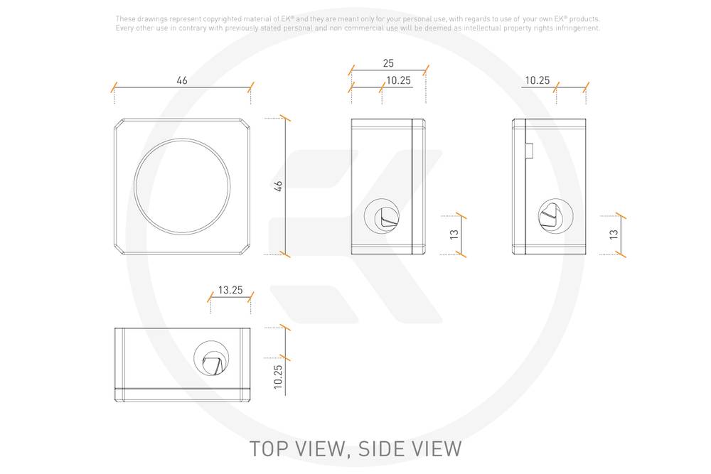 EK WaterBlocks EK-Quantum Flow Indicator D-RGB - Nickel