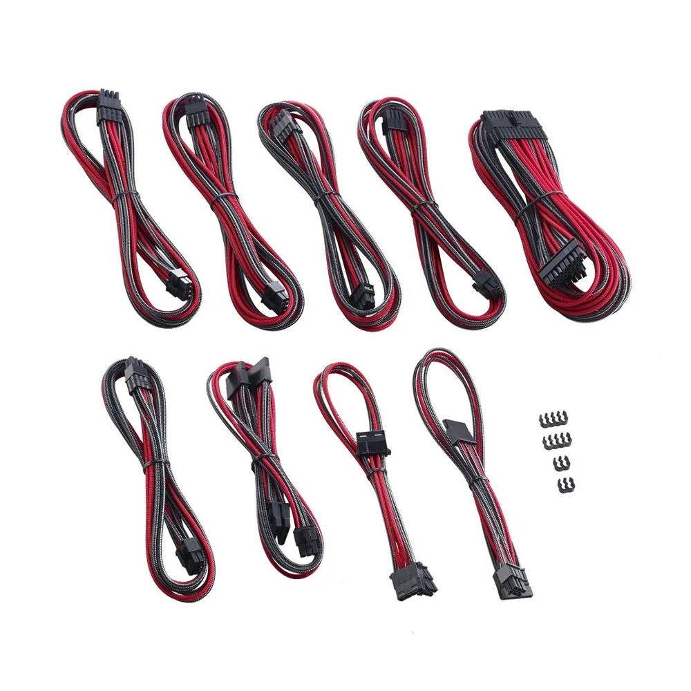 CableMod RT-Series PRO ModMesh Cable Kit for ASUS and Seasonic - CARBON / RED (CM-PRTS-FKIT-NKCR-R)