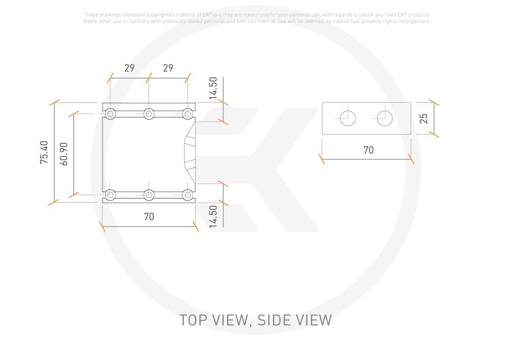 EK WaterBlocks EK-Scalar Dual 3-slot - Plexi