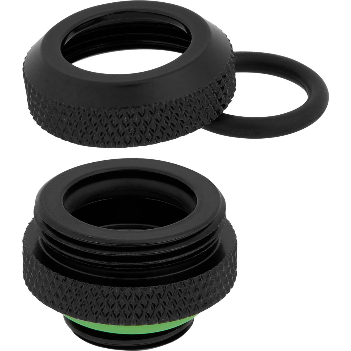 CORSAIR Hydro X Series XF Hardline 12mm OD Fitting Four Pack - Black