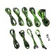 CableMod RT-Series PRO ModMesh Cable Kit for ASUS and Seasonic - BLACK / LIGHT GREEN (CM-PRTS-FKIT-NKKLG-R)