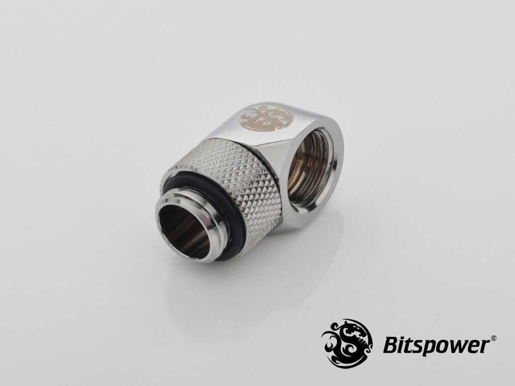 Bitspower G1/4" Silver Shining Rotary 90-Degree IG1/4" Extender