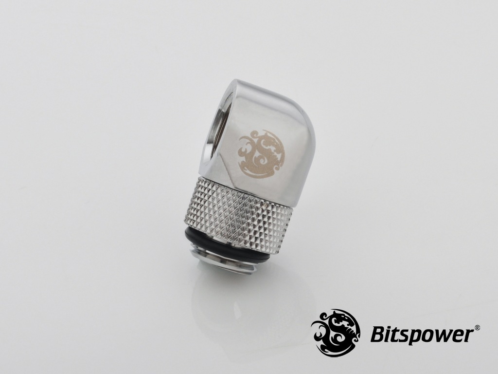 Bitspower G1/4" Silver Shining Rotary 90-Degree IG1/4" Extender