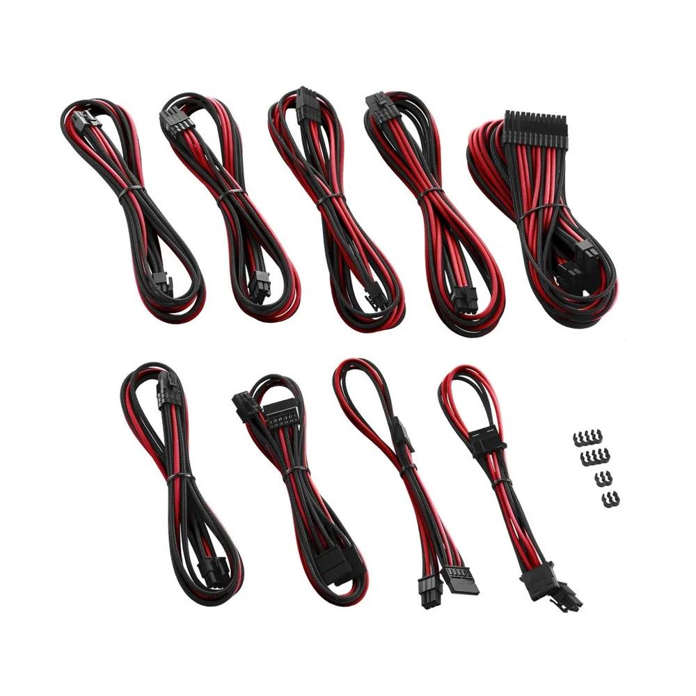 CableMod RT-Series PRO ModMesh Cable Kit for ASUS and Seasonic - BLACK / RED (CM-PRTS-FKIT-NKKR-R)