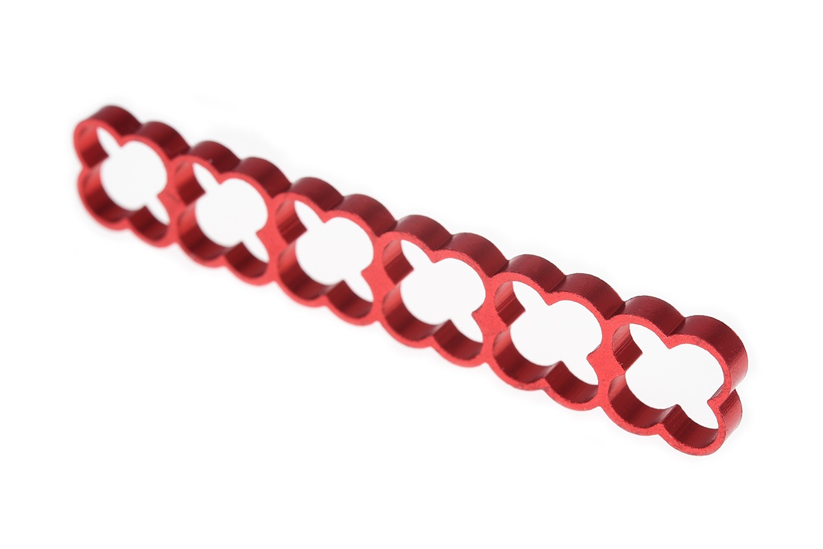 ACool Eiskamm Alu X24 - 4mm red - 2 pcs
