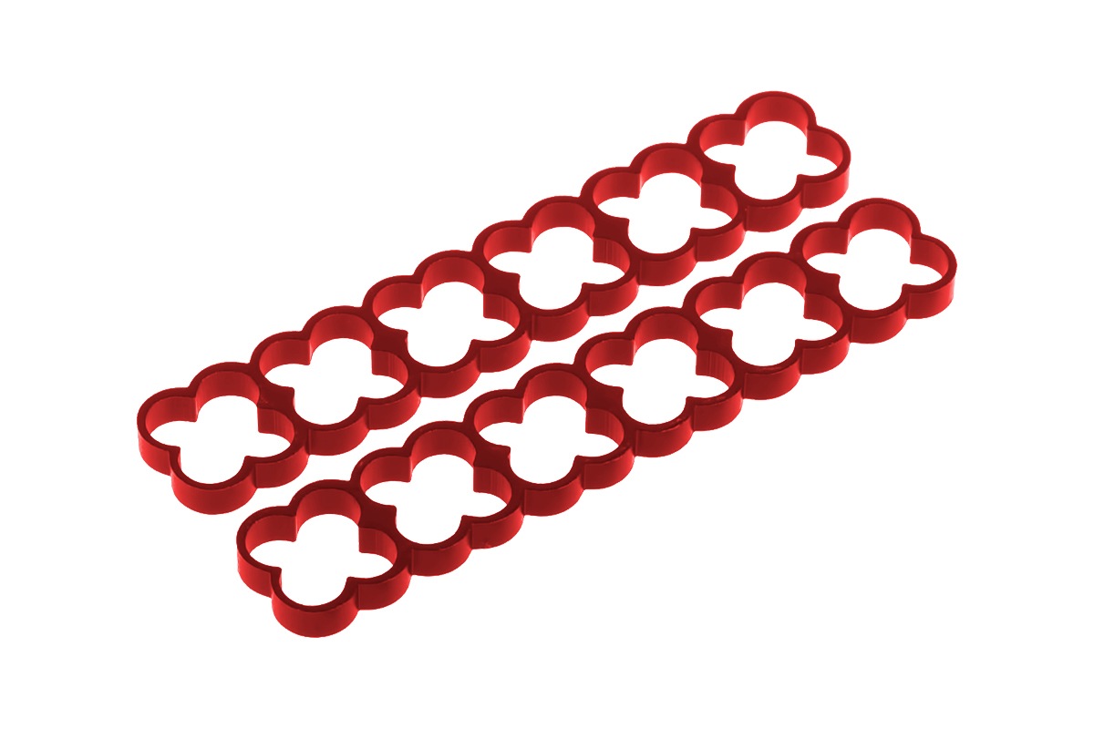 ACool Eiskamm Alu X24 - 4mm red - 2 pcs