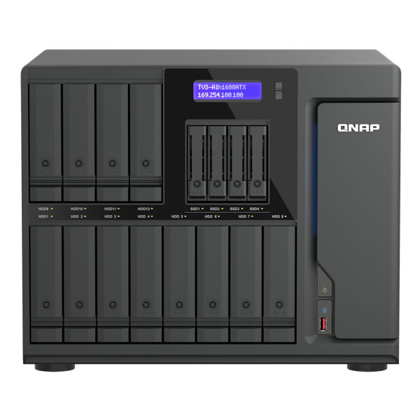 QNAP TVS-AIh1688ATX-U7-32G ��¢Intel Arc����ե��å��� 2.5����� 4 �� 3.5����� 12����ܲ�ǽ