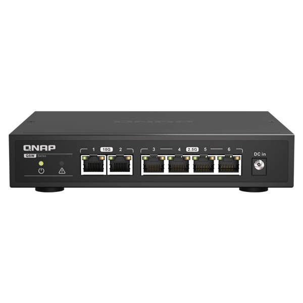 QNAP QSW-2104-2T 2.5G 4ポート 10GbE 2ポート アンマネージドスイッチ 