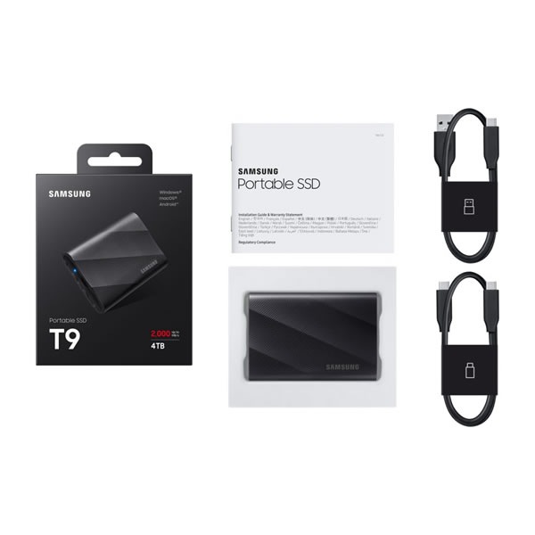ڼ2-3ʿͽSAMSUNG MU-PG4T0B-IT Portable SSD T9 4TB USB 3.2 Gen 22