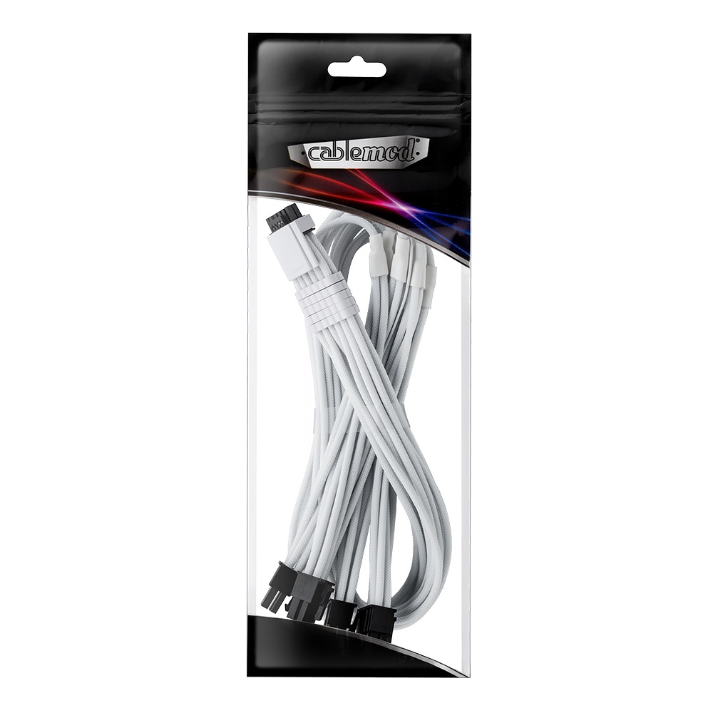 CableMod C-Series Pro ModMesh Sleeved 12VHPWR PCI-e Cable for Corsair - White (CM-PCSR-16P4-N60KW-5PW-R)