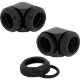 CORSAIR Hydro X Series XF Hardline 90�� 14mm OD Fitting Twin Pack - Black