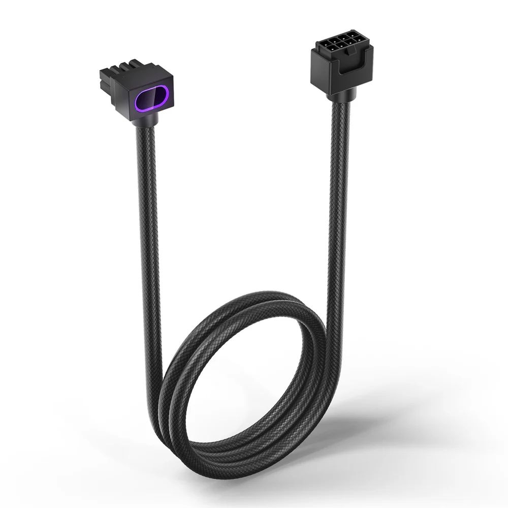 ASIAHORSE Hydrus ARGB PSU Extension Cable 8PIN-CPU 30CM Black