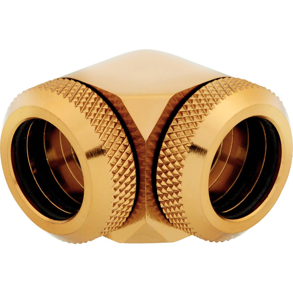 CORSAIR Hydro X Series XF Hardline 90�� 14mm OD Fitting Twin Pack - Gold