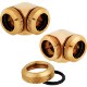 CORSAIR Hydro X Series XF Hardline 90�� 14mm OD Fitting Twin Pack - Gold