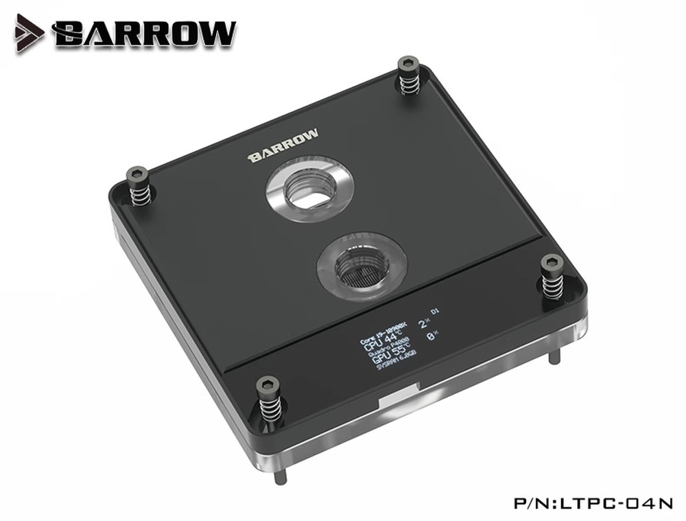 ò30%ա Barrow OLED Display CPU Waterblock INTEL - Black