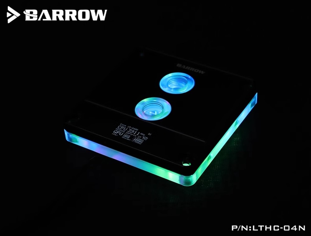 ò30%ա Barrow OLED Display CPU Waterblock INTEL - Black