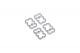 ACool Eiskamm Alu X6 - 4mm silver - 4 pcs