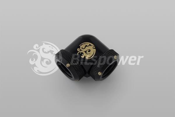 Bitspower Matt Black Enhance 90-Degree Dual Multi-Link Adapter