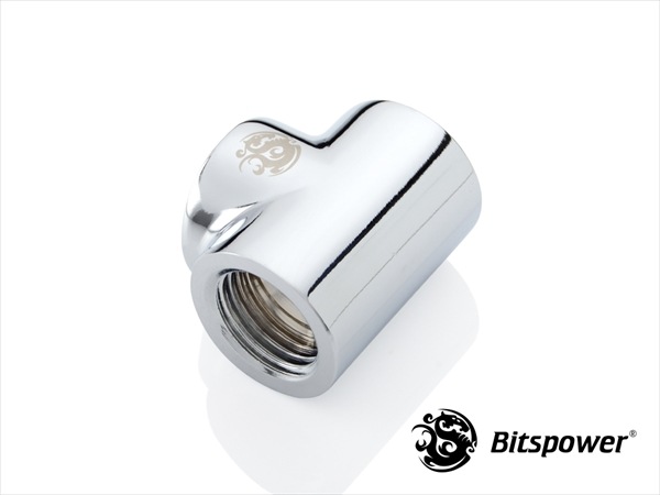 Bitspower Silver Shining T-Block With Triple IG1/4"