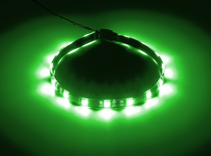 òCableMod WideBeam Magnetic LED Strip - 30cm - GREEN (CM-LED-15-M30KG-R)