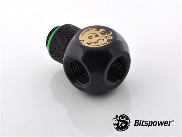 Bitspower G1/4" Matt Black TII-Rotary IG1/4"X2 Extender