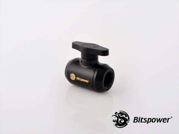 Bitspower Matt Black Mini Valve With Black Handle