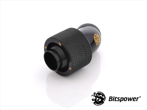 Bitspower G1/4" Matt Black Dual Rotary 45-Degree Compression Fitting CC5 For ID 1/2" OD 3/4"