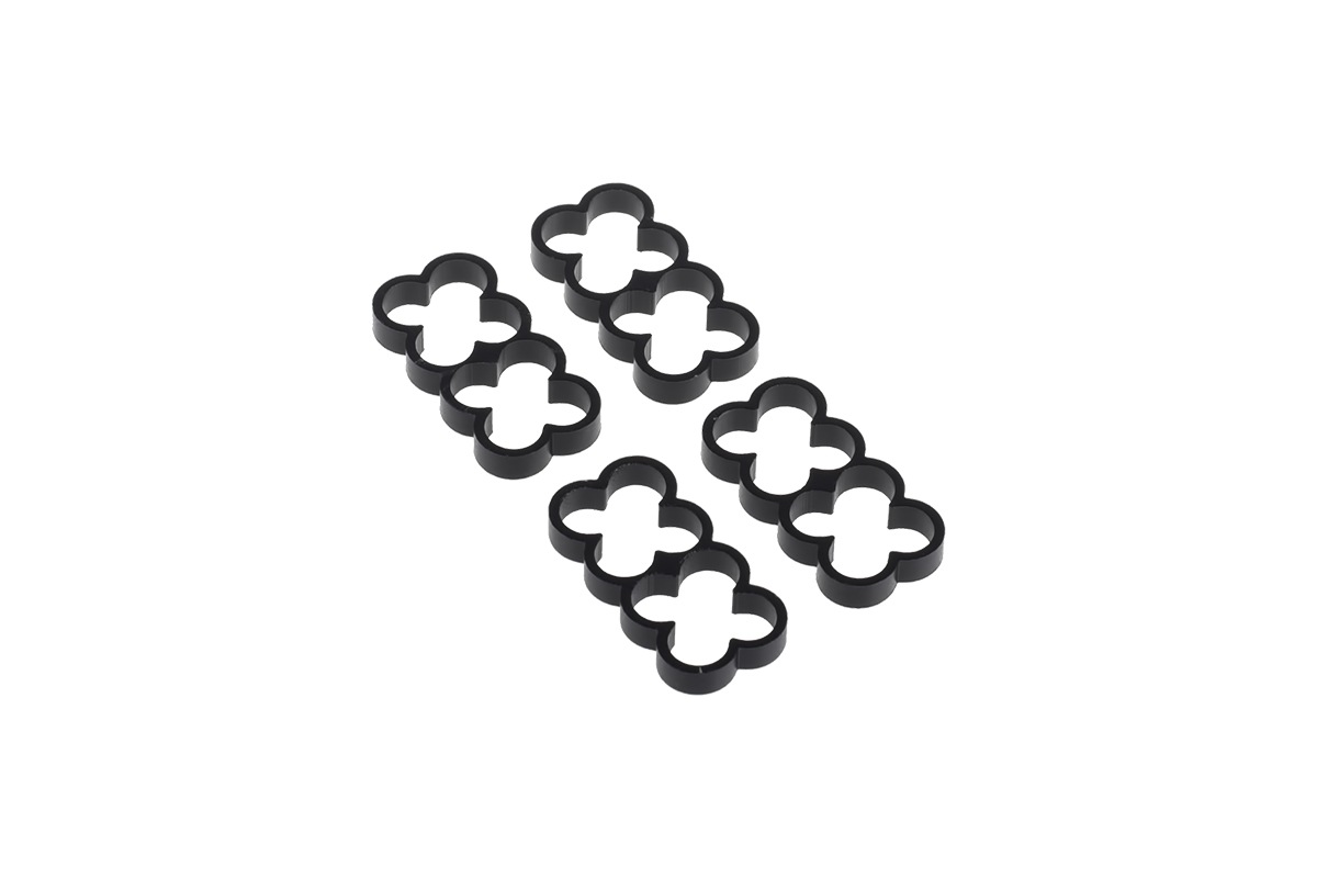 ACool Eiskamm Alu X8 - 4mm black - 4 pcs