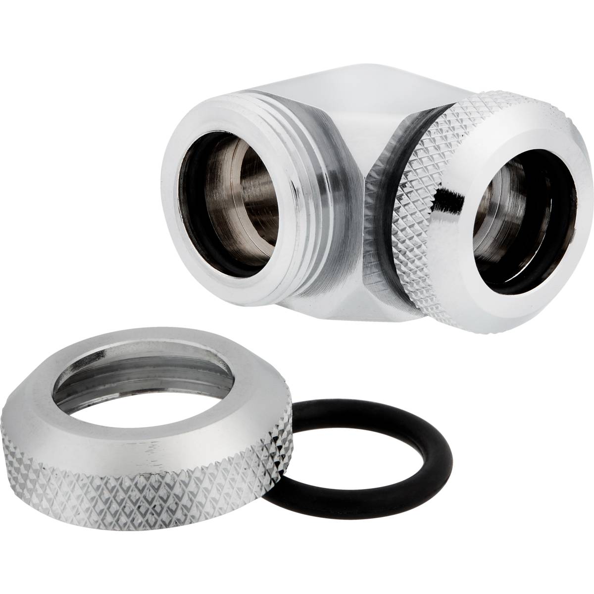 CORSAIR Hydro X Series XF Hardline 90° 12mm OD Fitting Twin Pack