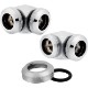 CORSAIR Hydro X Series XF Hardline 90�� 12mm OD Fitting Twin Pack - Chrome