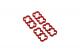 ACool Eiskamm Alu X8 - 4mm red - 4 pcs