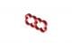 ACool Eiskamm Alu X8 - 4mm red - 4 pcs
