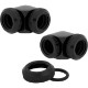 CORSAIR Hydro X Series XF Hardline 90�� 12mm OD Fitting Twin Pack - Black