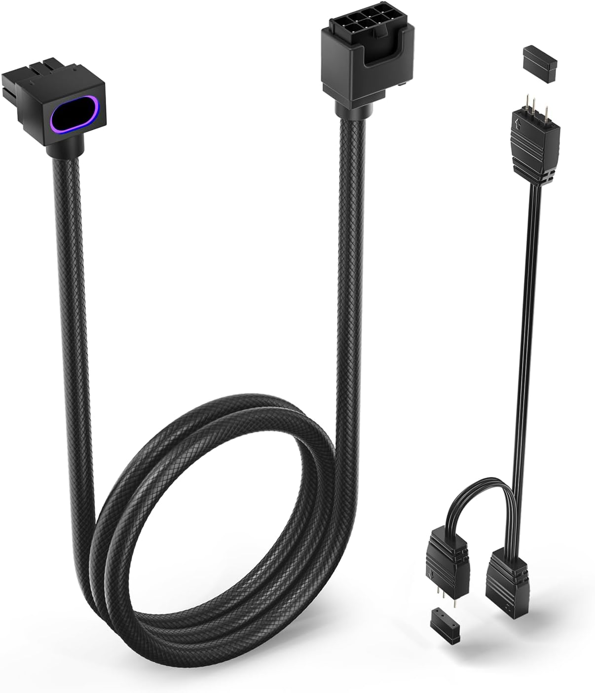 ASIAHORSE Hydrus ARGB PSU Extension Cable 8PIN-GPU Type-B 30CM Black