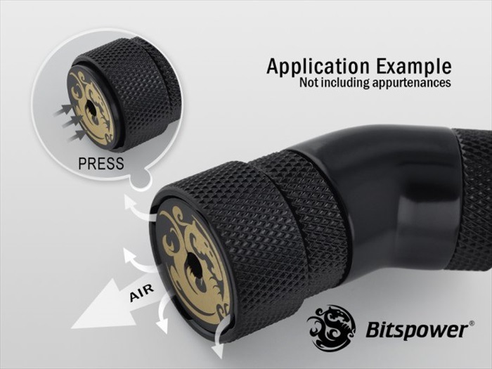 Bitspower G1/4" Matt Black AIR-Exhaust Fitting