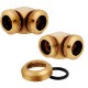 CORSAIR Hydro X Series XF Hardline 90�� 12mm OD Fitting Twin Pack - Gold