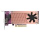 QNAP QM2-2P10G1TB ǥ奢 M.2 2280 PCIe 3.0 NVMe SSD10GbEܤγĥ