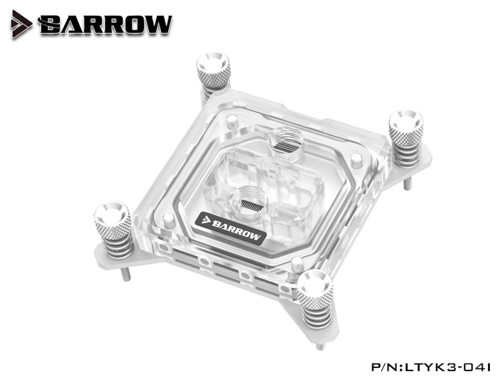 Barrow INTEL platform jetting micro waterway CPU water block Acrylic Aurora LTYK3-04I White